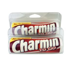 Vintage Charmin To Go Toilet Paper 1-Ply Bath Tissue 2 Dispensers 110 Sheets NOS